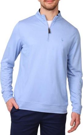 Tailorbyrd Modal Blend Quarter Zip Polo in Sky Blue at Nordstrom Rack, Size Xx-Large