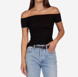 Michael Lauren Parket Off-The-Shoulder Top In Black