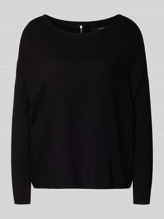 Vero Moda Comfort Fit Strickpullover aus Viskose-Mix Modell BREEZE AURA in Black, Größe XS