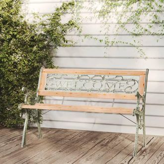 vidaXL Banco De Jard&iacute;n Madera De Abeto Macizo 122 Cm Vidaxl