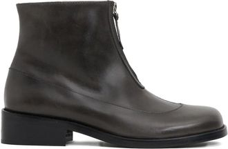 Paracia Cove leather boots - unisex - Leather/Leather - 41 - Grey