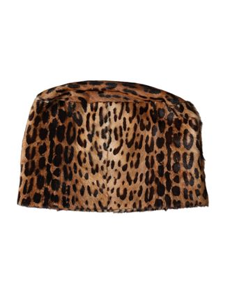 Dolce & Gabbana HAT9556 Leopard-Print Goat Leather Bucket Hat - Brown