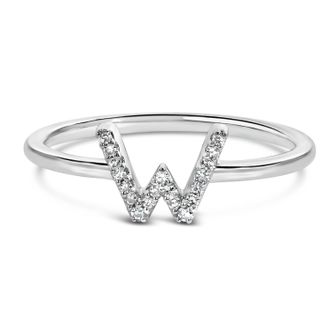 House of Brilliance 10K Gold Diamond Accent Initial A-Z Ring
