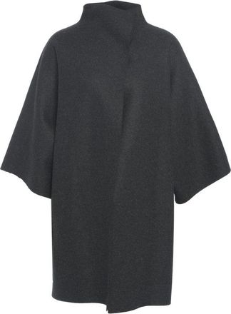 Harris Wharf London Virgin Wool Short Coat With High Collar And Wide Sleeves