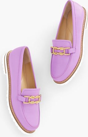 Talbots Laura Link Nappa Loafers - Wisteria Purple - 6 1/2 M Talbots