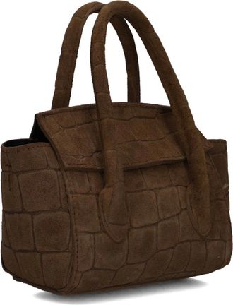 Notre-V Florence Toscana Croco - Dames - Tassen - Bruin - Maat: ONE Size Su&egrave;de