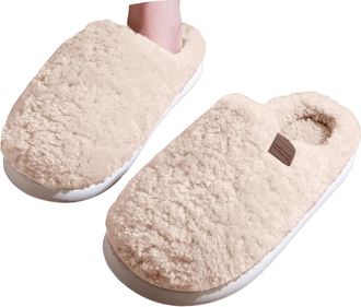Generic Slippers for Women House Shoes Memory Foam Fuzzy Slipper Womens Slip On Bedroom Shoes Indoor Outdoor Plush Lined Winter Warm Platform Soft Anti-Slip F