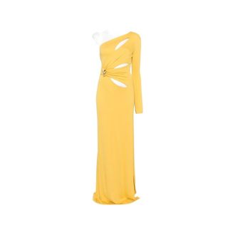 Elisabetta Franchi Dames, Jurken, Geel, Maat: XL Jersey