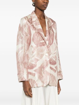 Alysi Womens Printed Single-Breasted Jacket