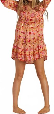 Billabong Hearts Desire Mini Dress In Pink Skies