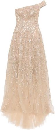 Saiid Kobeisy Off-Shoulder Long Embroidered Dress