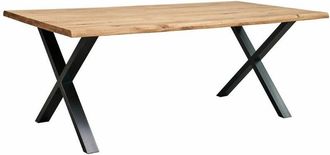 Home Heavenly Home Heavenly - Mesa Comedor Industrial Lincoln Con Pata Met&aacute;lica x, Tablero Madera En Roble Medida: 200x100 Cm