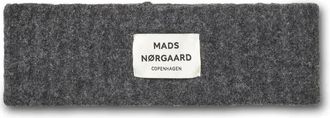 Mads Norgaard Donkergrijs Melange Geribbeld Haarband - Dames - Accessoires - Grijs - ONE Size - Wol - Accessoires