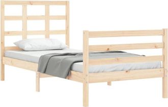vidaXL Bed Frame without Mattress Single Solid Wood vidaXL