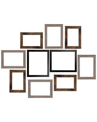 MegaChef 10Pc Assorted Wood Picture Frame Set