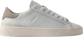D.A.T.E. D.a.t.e., Schoenen, Heren, Wit, 42 EU, Katoen, Witte Leren Lage Sneakers