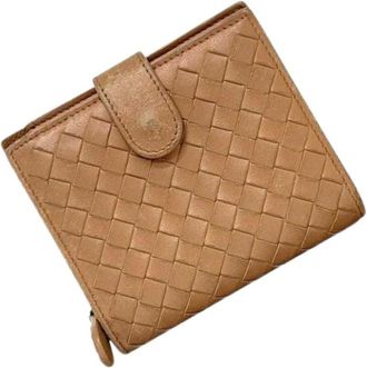 Bottega Veneta Pre-owned Portafoglio Bi-fold Intrecciato - - Pre-owned - Donna - Marrone - ONE SIZE