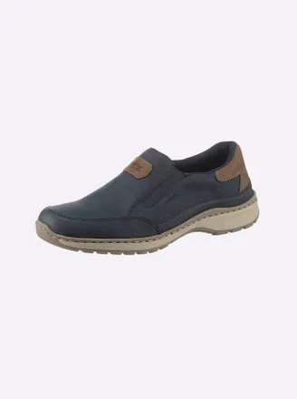 Rieker Slipper RIEKER, Herren, Gr. 40, blau (marine), Lederimitat, Schuhe Slipper