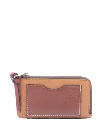 Loewe 00s leather zip wallet - women - Leather - One Size - Brown