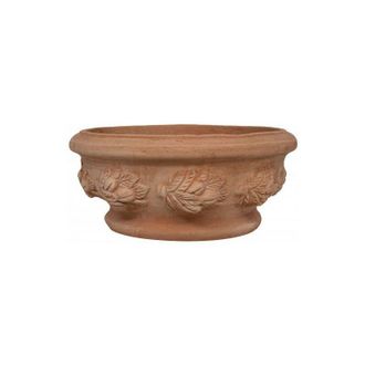 Biscottini International Biscottini - Cuenco De Terracota 100% Made In Italy Jarr&oacute;n De Exterior Totalmente Artesanal
