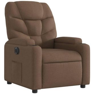 vidaXL Vidaxl - Sill&oacute;n Reclinable El&eacute;ctrico De Tela Marr&oacute;n