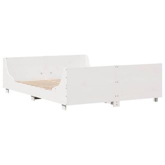 Berkfield Home Beautiful Bed Frame without Mattress White 160x200 cm Solid Wood Pine