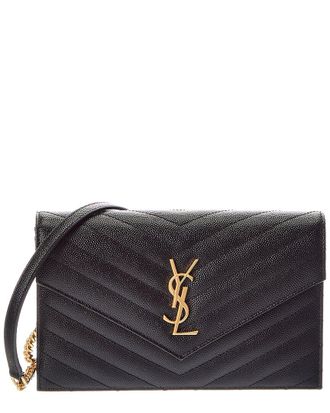 Saint Laurent Cassandra Leather Wallet On Chain