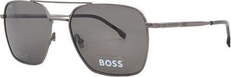 HUGO BOSS BOSS 1414/S 0R80 M9 Matte Dark Ruthenium/Grey Polarized