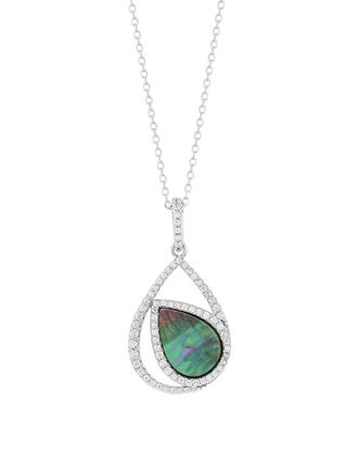 Suzy Levian Suzy Levian Silver Cz Dangle Necklace
