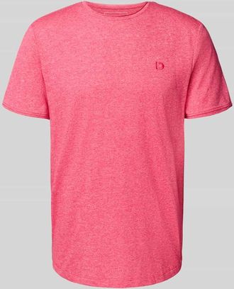Tom Tailor Denim Regular Fit T-Shirt aus Baumwoll-Mix in Pink Melange, Gr&ouml;&szlig;e M