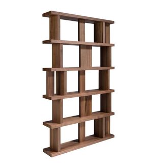 Angel Cerd&aacute; Walnut Veneer Shelving Unit, Irregular Bookcase
