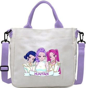 Generic Demon Hunter Canvas Bag, Movie-Related Item, Universal Handbag for Both Men and Women, Single Shoulder Bag (E)