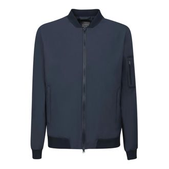 Herno Bomber Jackets, male, Blue, 2XL, Blue Bomber Jacket