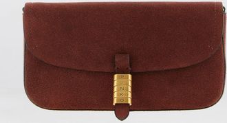 Pinko Borsa a spalla media Saddle Flat in suede Pinko