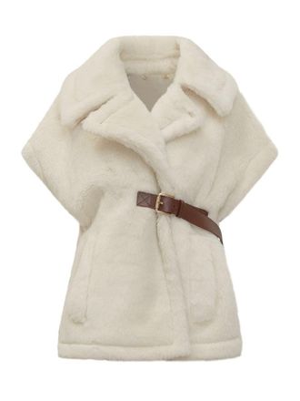 Max Mara Max Mara Faux Fur Vest With Belt