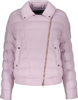Herno Modern Padded Jacket - Dames - Gewatteerde jassen - Roze - M - Leer - Jassen