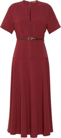 Max Mara Kleedjes, Dames, Rood, S, Midi Jurk