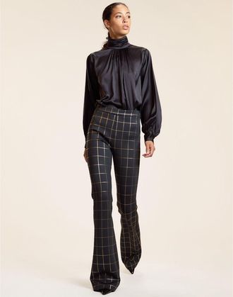 Cynthia Rowley Metallic Bonded Pants
