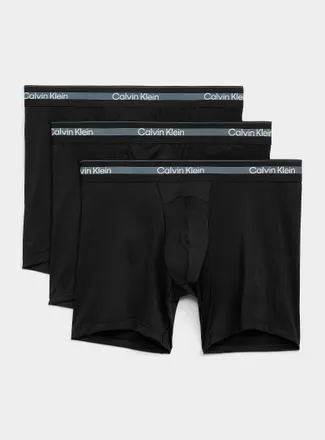 Calvin Klein Mens 6 micro mesh black boxer briefs Icon Active 3-pack