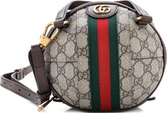 Gucci Ophidia Basketball Bag GG Coated Canvas Mini shoulder bag - Marrone