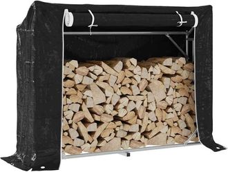 vidaXL Le&ntilde;ero Cubierta Lluvia 151x40,5x110,5 Cm Acero Galvanizado Vidaxl