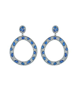 Diana M. Jewels Fine Jewelry 18K 37.99 Ct. Tw. Diamond & Sapphire Earrings