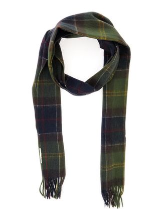 Barbour Womens Scarf Tartan Brown Acrylic Scarfs