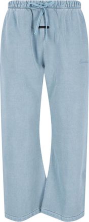 Fear of God Beige Relaxed Wide-Leg Tonal Embroidered Trousers