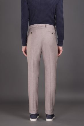 Moorer Mens Light Beige Tailored Trousers Gray