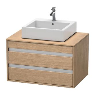 Duravit Duravit Ketho M&oacute;dulo Mural 6654, 2 Cajones, 800mm, Para Lavabo De Sobremesa, C&eacute;ntrico, Color (frente/cuerpo): Decoraci&oacute;n Roble Europeo - Kt665405252