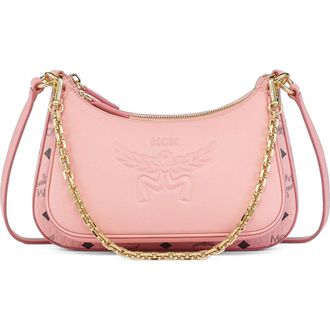 MCM Aren Duo Hobo in Visetos in Soft Pink at Nordstrom