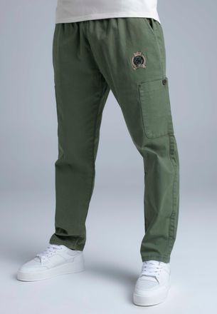 Siksilk Mens Green Loose Fit Cargos XXL