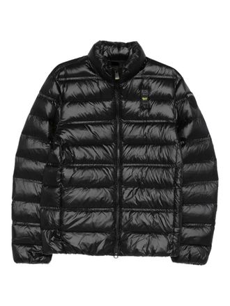 Blauer zip-up padded jacket - men - Polyamide/Polyamide/Duck Down/Duck Feathers - L - Black