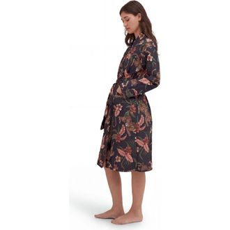 Desmond & Dempsey Quilted Robe in Soleia Navy at Nordstrom, Size X-Large Uk